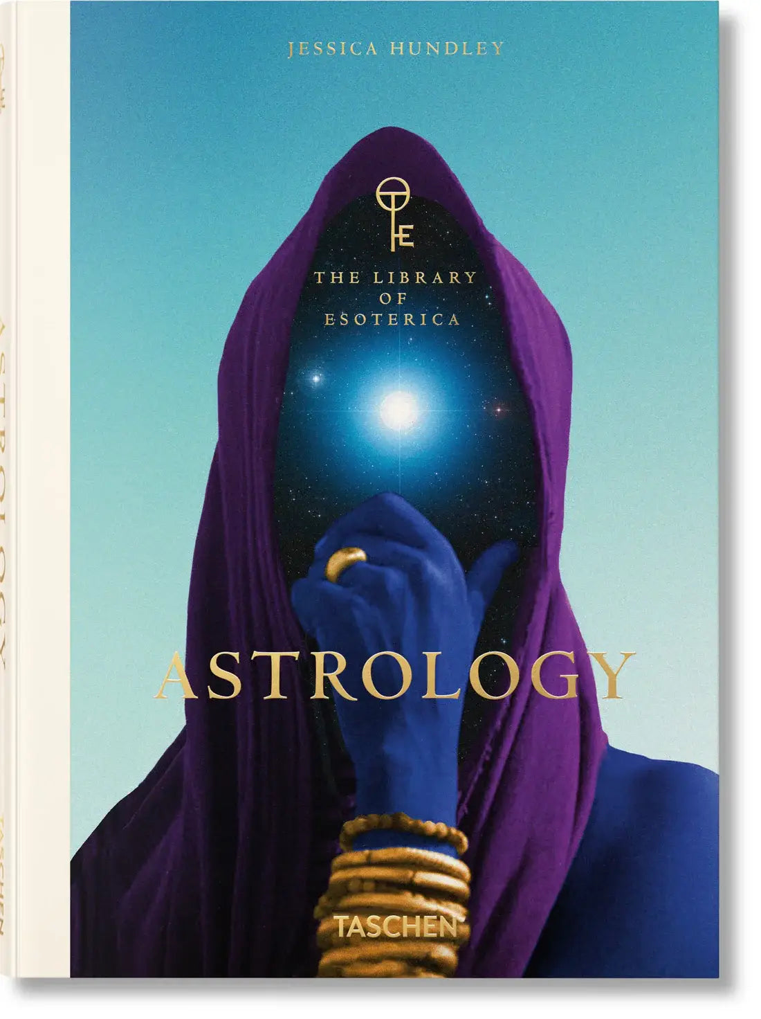 Astrology - Andrea Richards - The Library of Esoterica book cover with cosmic imagery and a mysterious figure