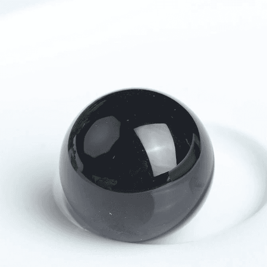 Shiny Black Obsidian Sphere for meditation and energy work in a smooth finish