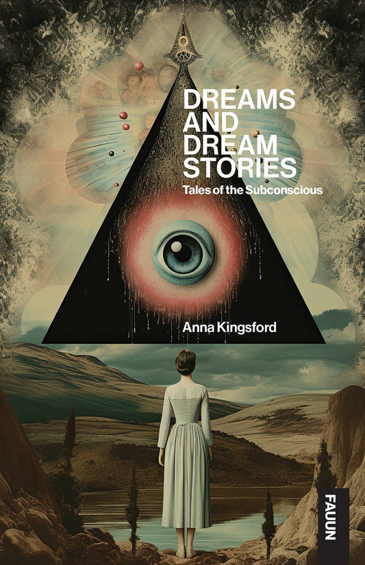 Dreams and Dream Stories - Anna Kingsford paperback book cover featuring a surreal eye and a figure in a landscape