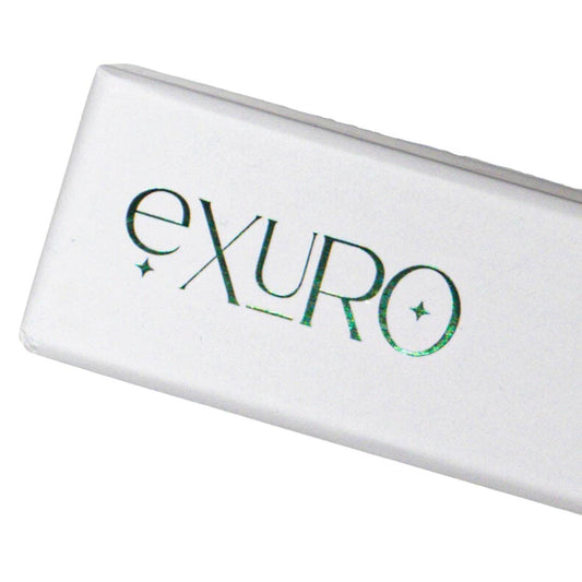 Exuro Incense Sticks packaging featuring a sleek white design with a shiny logo