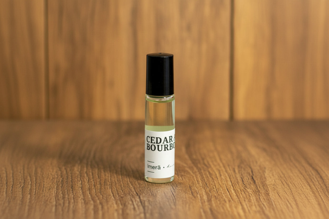 Cedar & Bourbon Perfume Oil with notes of orange and cinnamon, inspired by Tom Ford Tobacco Vanille