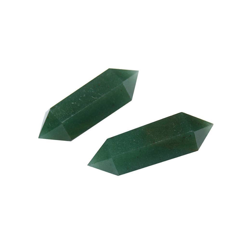 Natural Green Aventurine Double Terminated Point Crystals for Healing and Meditation