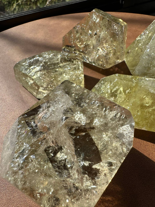Brazilian Golden Healer Quartz Freeform Crystals with Natural Texture and Shine for Healing Energy