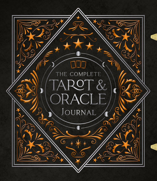 The Complete Tarot & Oracle Journal with ornate cover design featuring stars and moons