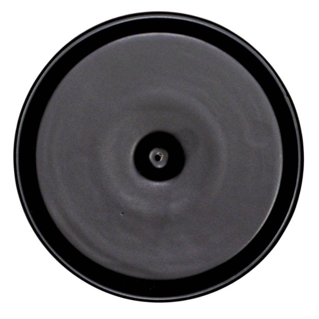 Exuro Black Ceramic Incense Holder with a Smooth Circular Design for Aromatherapy Use