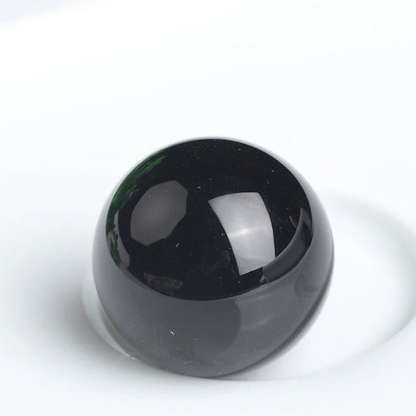 Shiny Black Obsidian Sphere for meditation and energy work in a smooth finish