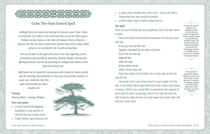 Pages from the Book of Tree Spells - Cheralyn Darcey featuring a Cedar Tree Gain Control Spell
