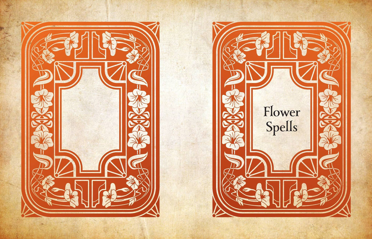 Earth Magick - Cheralyn Darcey illustrated spellbook cover featuring floral designs and the title Flower Spells