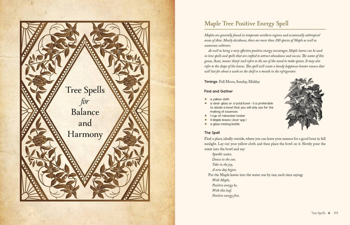 Page from Earth Magick - Cheralyn Darcey featuring Tree Spells for Balance and Harmony