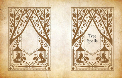 Cover of Earth Magick - Cheralyn Darcey featuring tree spell illustrations and nature motifs