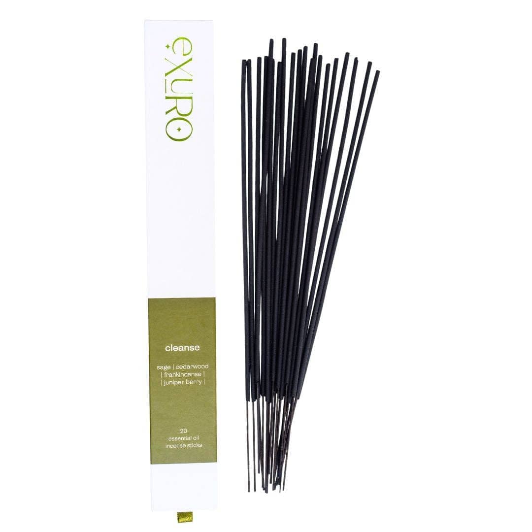 Exuro Cleanse Incense Sticks with Cedarwood, Frankincense, and Juniper Berry for Aromatherapy