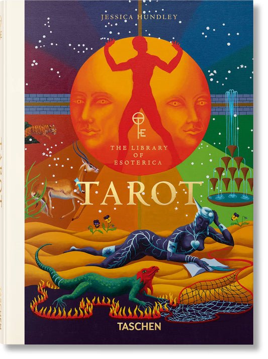 Tarot - Jessica Hundley - The Library of Esoterica book cover featuring vibrant artwork and mystical themes