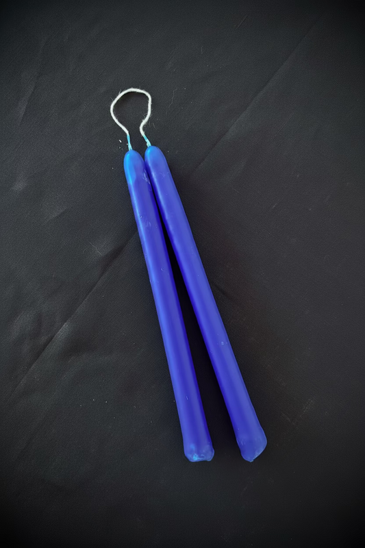 Large Spell Candles - Blue, set of two, designed for focused rituals and intentions.