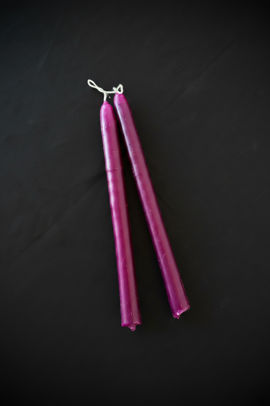Large Spell Candles - Maroon in a pair, perfect for rituals and spiritual practices