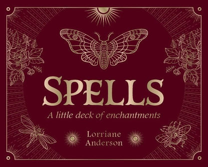 Spells: A Little Deck of Enchantments by Lorriane Anderson featuring intricate moth and floral designs