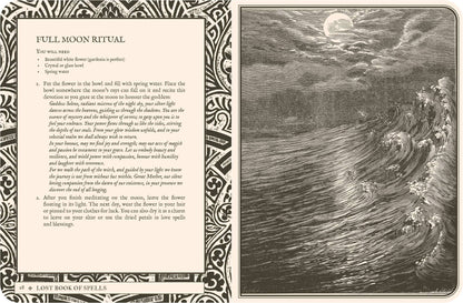 Full Moon Ritual from Lost Book of Spells - Fiona Horne with detailed instructions and imagery