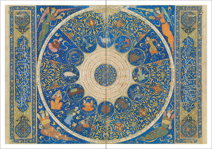 Illustration from Occult - Peter Forshaw featuring intricate designs of celestial bodies and zodiac signs