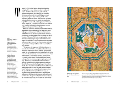 Occult - Peter Forshaw book pages featuring detailed illustrations and text on historical beliefs