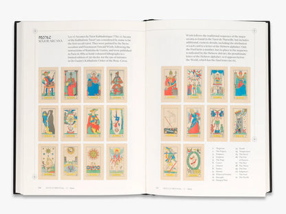 Occult - Peter Forshaw Book Open Showing Major Arcana Tarot Cards with Illustrations