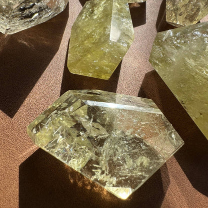 Beautiful Brazilian Golden Healer Quartz Freeform Crystals with Unique Shapes and Natural Clarity