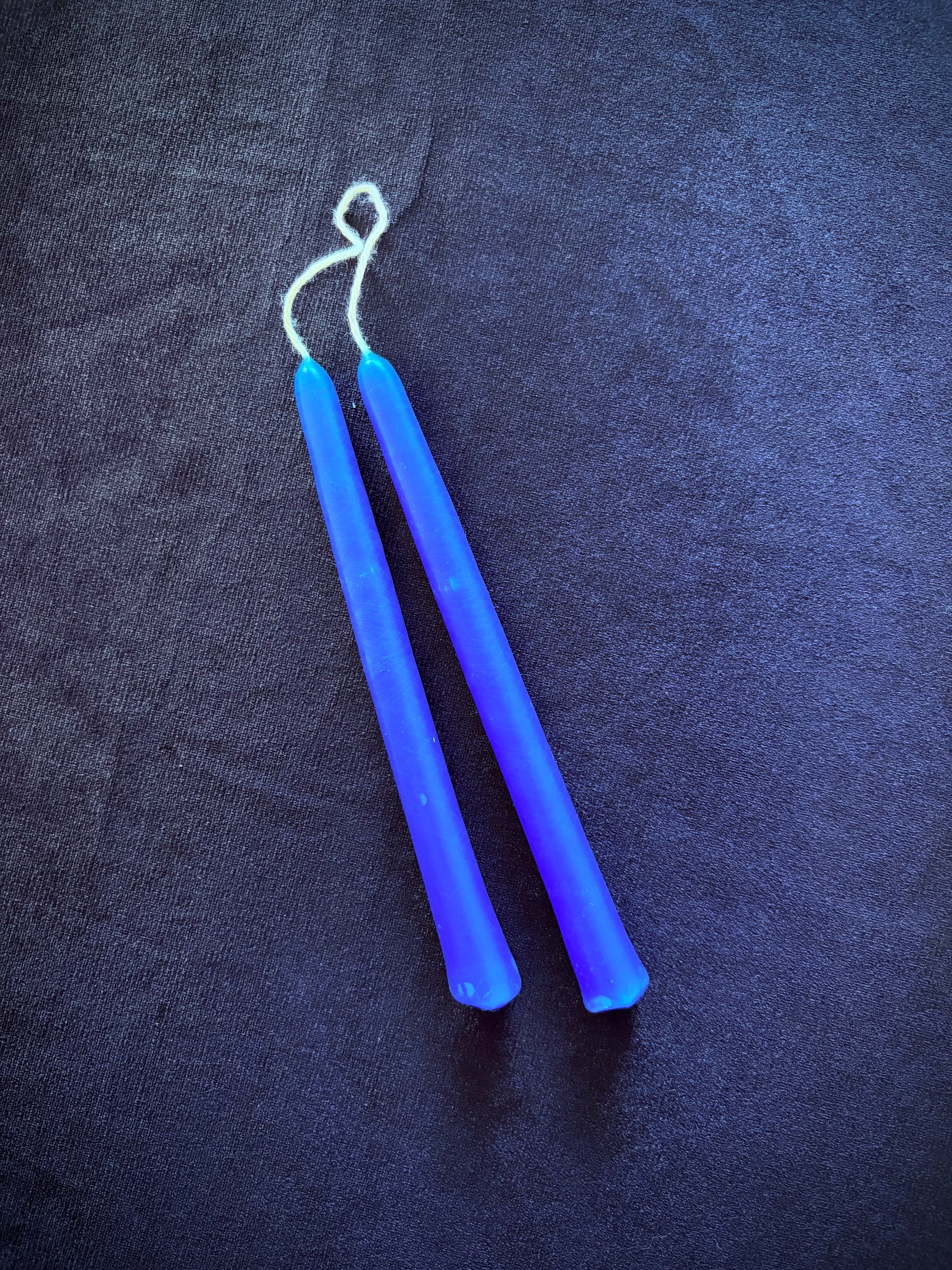 Small Spell Candle Dark Blue in a set of two, perfect for ritual use and home decor