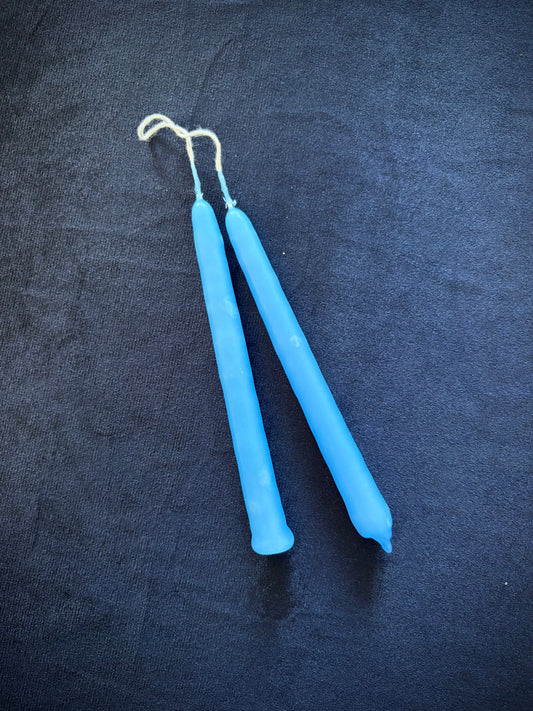 Nimbin Candles Small Spell Candle Light Blue in a set of two for rituals and decorative use
