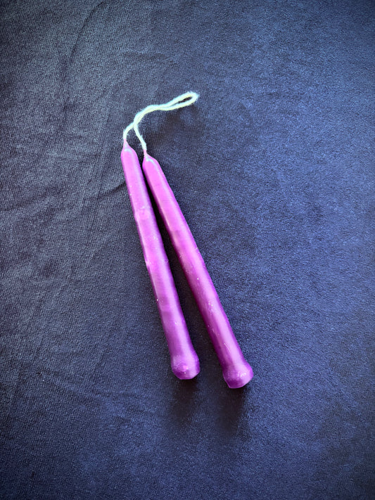 Two Small Spell Candles in Magenta for rituals and spiritual practices