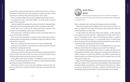 The Enchanted Moon - Stacey Demarco book page featuring themes and lunar insights for personal growth