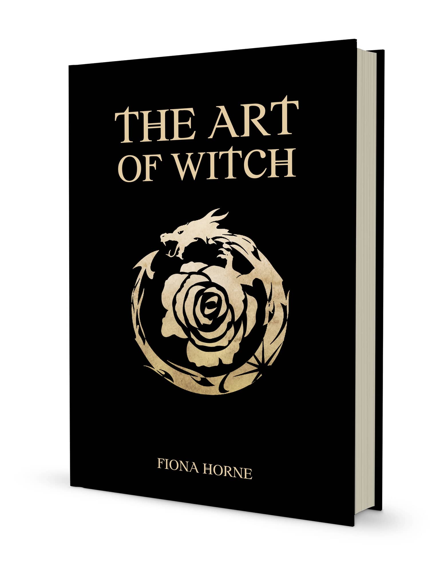 The Art Of Witch book by Fiona Horne featuring a dragon and rose emblem on the cover