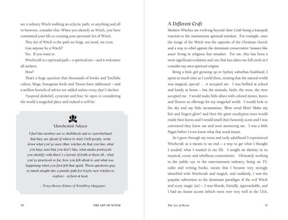 Page from The Art Of Witch showcasing spiritual insights and personal reflections on witchcraft