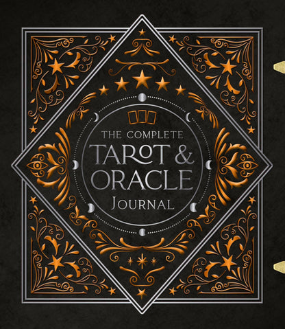 The Complete Tarot & Oracle Journal with ornate cover design featuring stars and moons