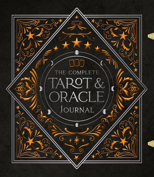 The Complete Tarot & Oracle Journal with ornate cover design featuring stars and moons