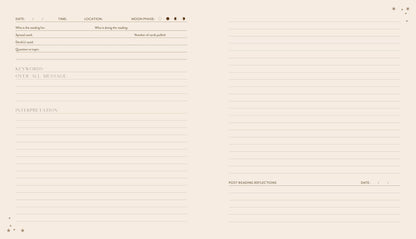The Complete Tarot & Oracle Journal blank pages for recording readings and reflections