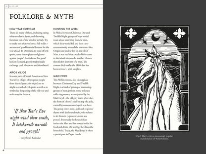 The Occult Almanac - Liz Williams featuring illustrations of folklore and myth themes