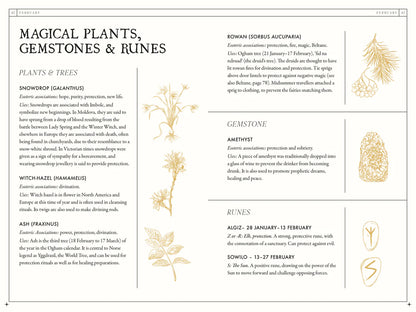 The Occult Almanac - Liz Williams featuring magical plants, gemstones, and runes guide