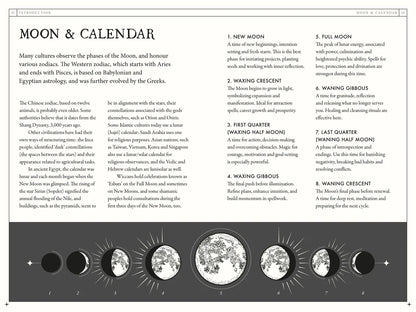 The Occult Almanac - Liz Williams with Moon phases and calendar illustrations for astrological insights