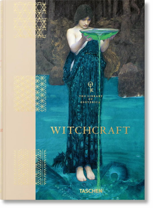 Witchcraft - Taschen - The Library of Esoterica book cover featuring a woman holding a green bowl